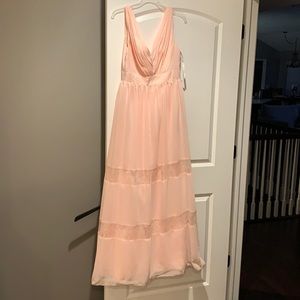 David’s bridal bridesmaid dress in petal pink size 6 unaltered
